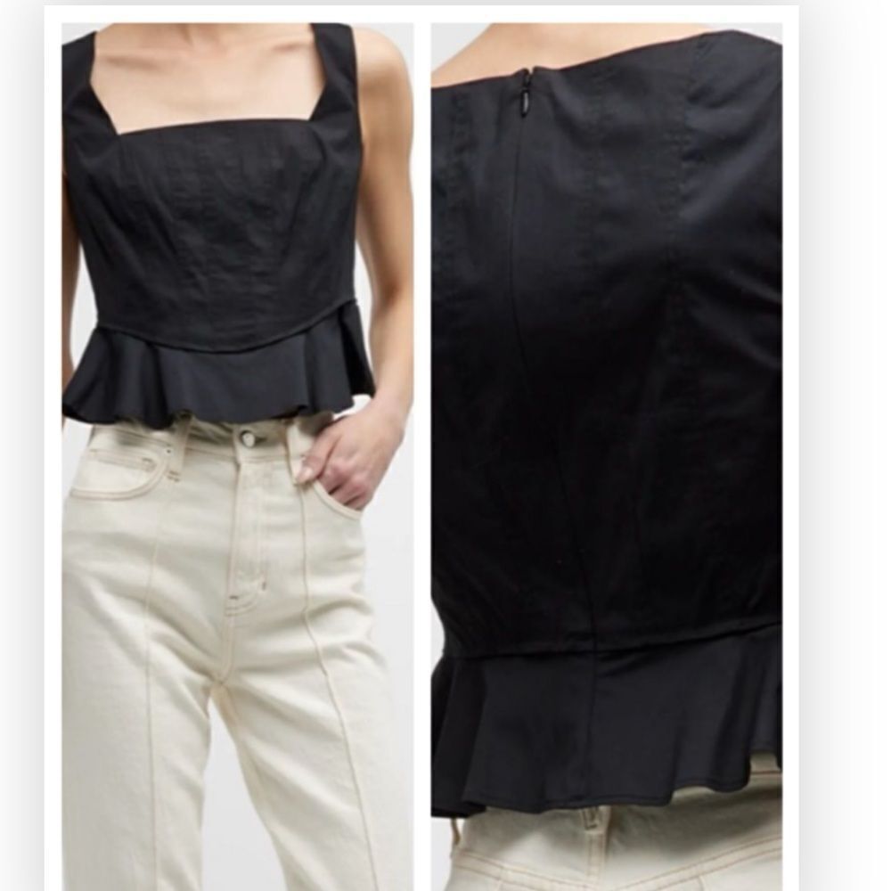 Veronica Beard  Nikolette Peplum Corset Top NEW $368